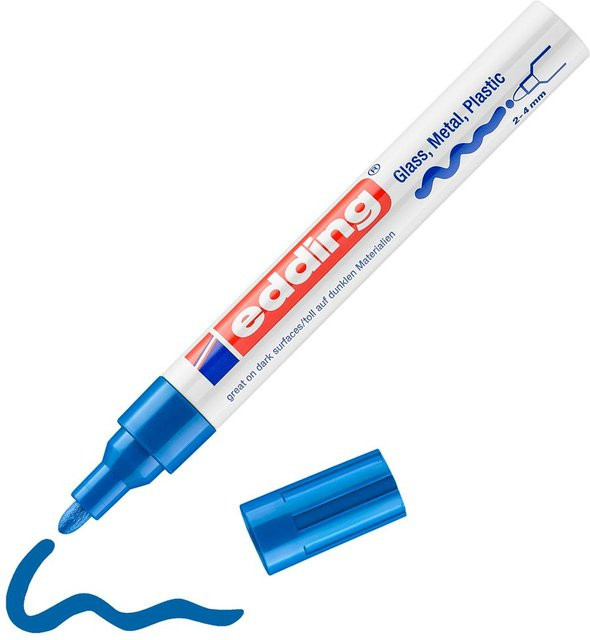 edding 750 Glanzlack-Marker Permanent mit Bullet-Spitze in Blau - Bild 1