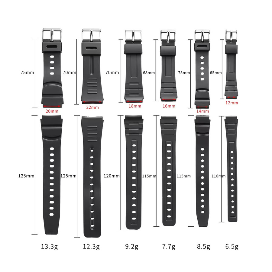 Asukaband Uhrenarmband Silikonkautschuk, Schwarz, Unisex - Bild 4