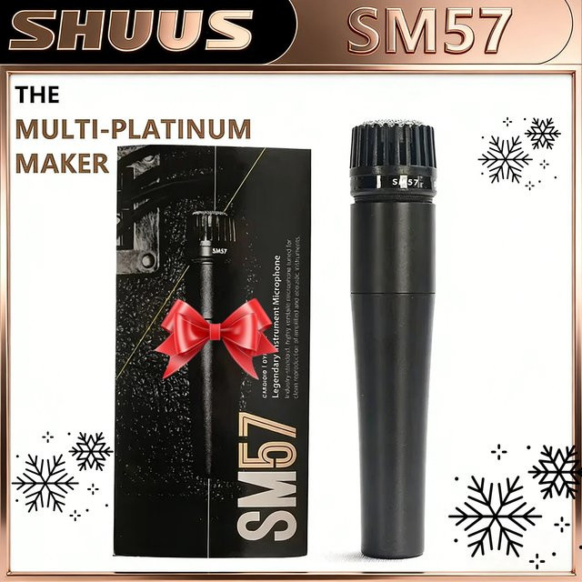 Shure SM57 Unidirektionales Kardioid-Dynamisches Mikrofon in Schwarz für Instrumentenaufnahmen - Bild 1