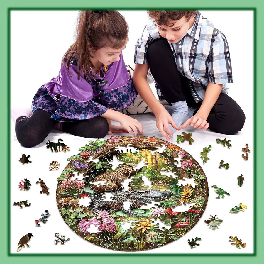 Supretty Capybara & Krokodil Holzpuzzle, Tiere - Bild 4