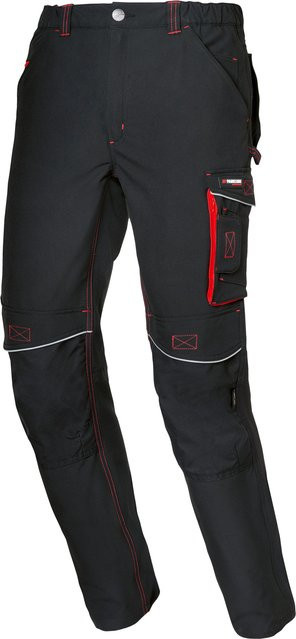 PARKSIDE PERFORMANCE Herren Arbeitsbundhose Schwarz mit Reflexstreifen aus Polyester - Bild 1