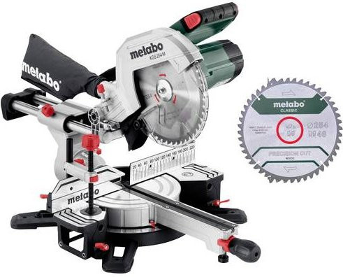 Metabo Kappsäge KGS 254 M Set mit 2 Hartmetall-Sägeblättern 1450W 254mm - Bild 1