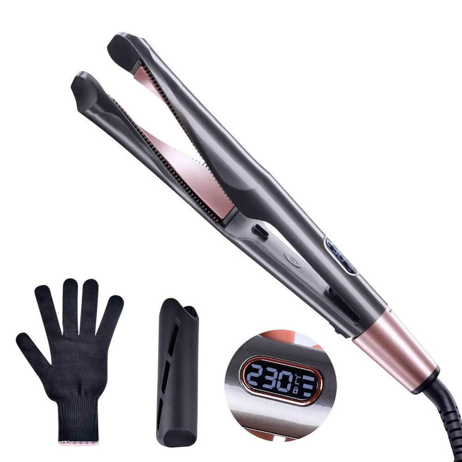 2-in-1-Haarglätter und Lockenstab aus Turmalin-Keramik, Unisex - Bild 3