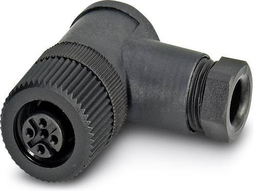 Phoenix Contact 1681130 Sensor-Aktor-Steckverbinder M12 Buchse gewinkelt unkonfektioniert Polzahl 4 Schwarz - Bild 1