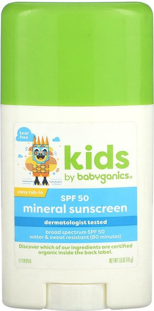Babyganics Mineralischer Sonnenschutz für Kinder, LSF 50, 45 g - Bild 1