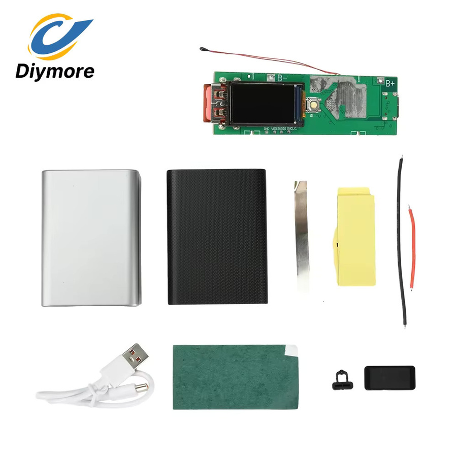 diymore Schnelllademodul mit 0,96 Zoll TFT Digitalanzeige, 22,5 W PD QC SCP VOOC DIY Powerbank Motherboard - Bild 1