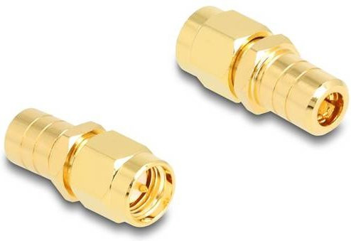 Delock 90205 SMA-Adapter mit SMA-Stecker und SMB-Stecker in Gold - Bild 1