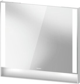 Duravit Lichtspiegel Qatego in Weiß Matt mit LED-Licht, dimmbar und Touch-Switch, B: 80 cm, H: 75 cm, T: 6,5 cm - Bild 1