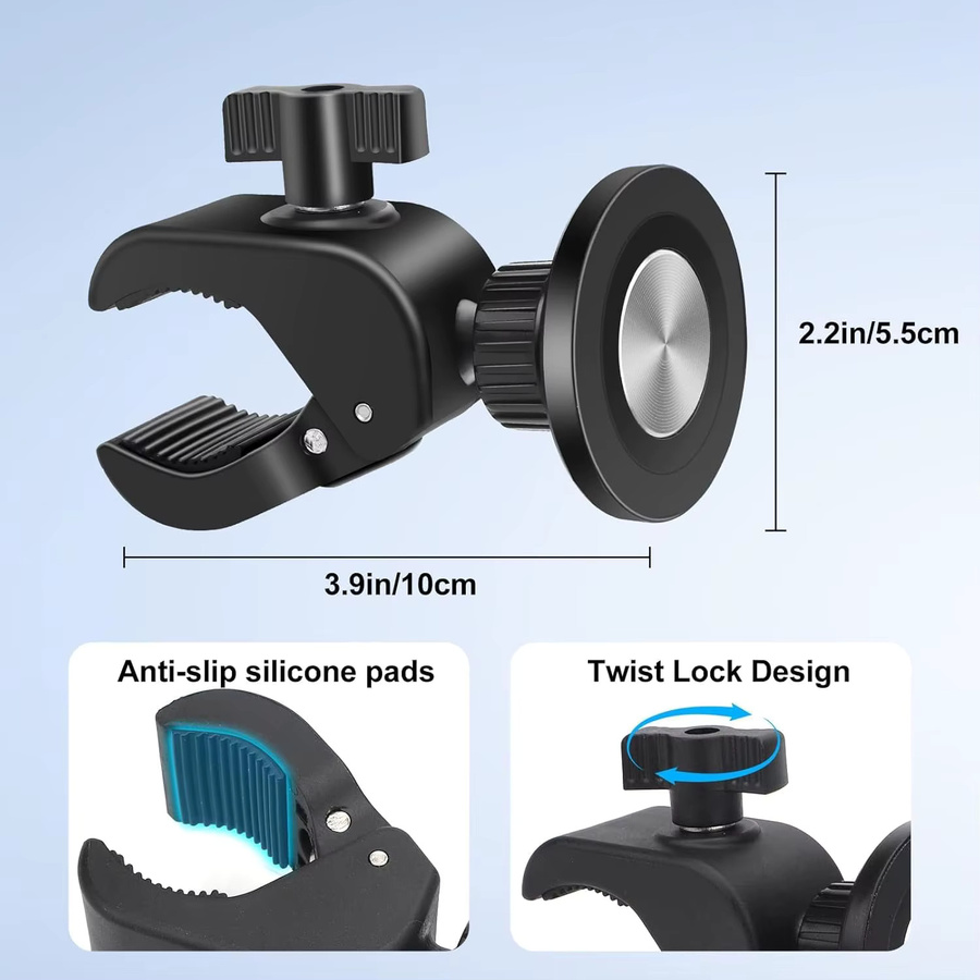 Magnetische Fahrradhalterung für iPhone 16/17 mit MagSafe Unterstützung, abnehmbarer Lenkerhalter für E-Scooter und GPS, Farbe: Schwarz - Bild 6
