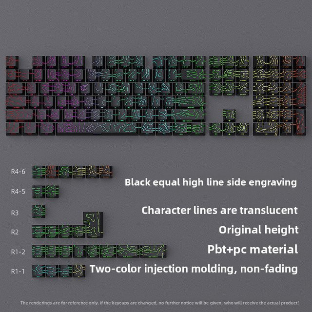 Black Contour 4.0 Tastenkappen Set in Schwarz für mechanische MX-Switches-Tastaturen - Bild 1