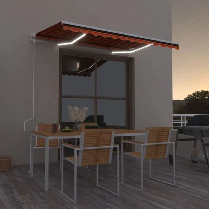 Prolenta Premium Automatische Markise mit LED und Windsensor aus Aluminium und Polyester, B/H: 300 x 250 cm - Bild 1