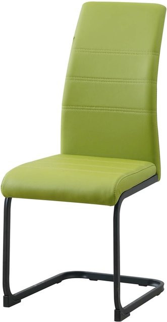 HTI-Living Schwingstuhl SallyP in Grün aus Kunstleder mit Metallgestell - Bild 1