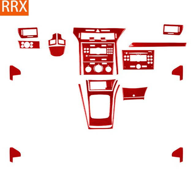 RRX CARBON Dekorative Carbonfaser-Aufkleber in Rot für Opel Astra H MK5 2004-2010 für Radio, AC, CD und Schalthebel-Aufbewahrungspanel - Bild 1