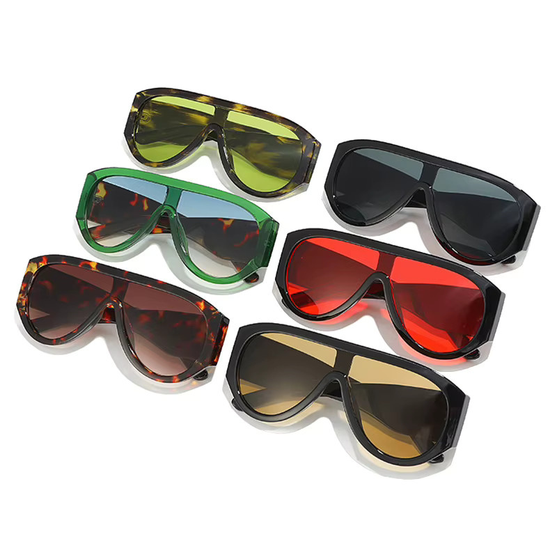 SHAUNA Sonnenbrille Pilot, Vollrand, Rot Grün, Unisex, Kunststoff - Bild 3