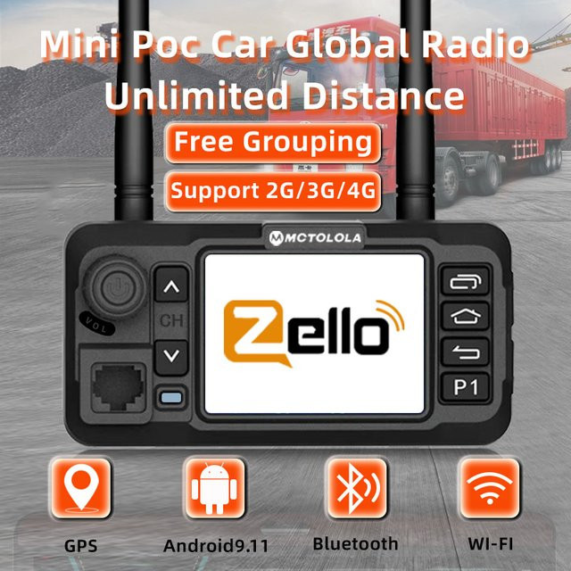 Motorola Mini POC Netzwerk Auto Walkie-Talkie mit Touchscreen, GPS und 4G LTE in Schwarz - Bild 1