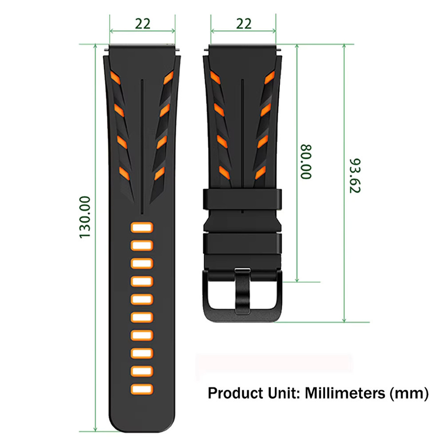 Xiaomi Uhrenarmband Silikon, 22 mm, Schwarz, Unisex - Bild 6