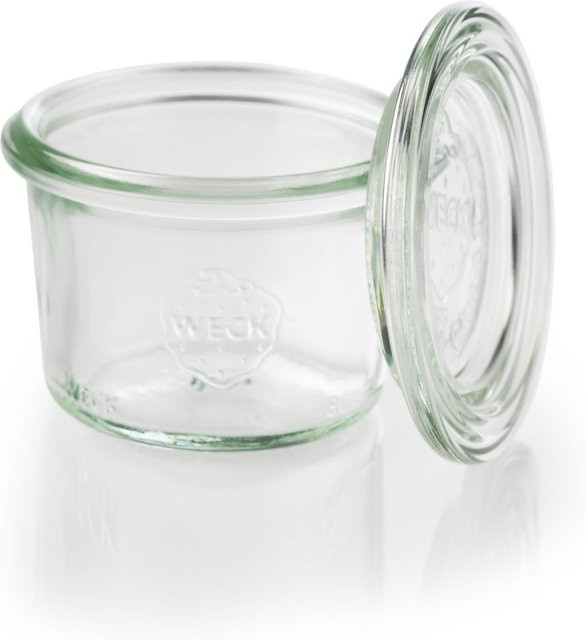 APS Weck-Glas mit Deckel 12er Set, transparent, 80 ml, Durchmesser: 6 cm, Höhe: 5,5 cm - Bild 1