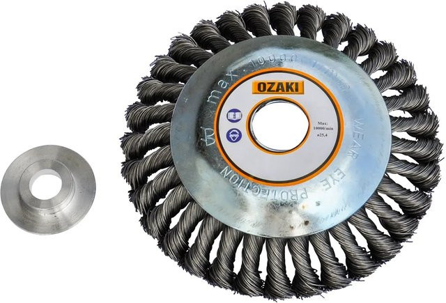 Ozaki Unkrautbürste aus Metall in Silber, Durchmesser: 150 mm - Bild 1