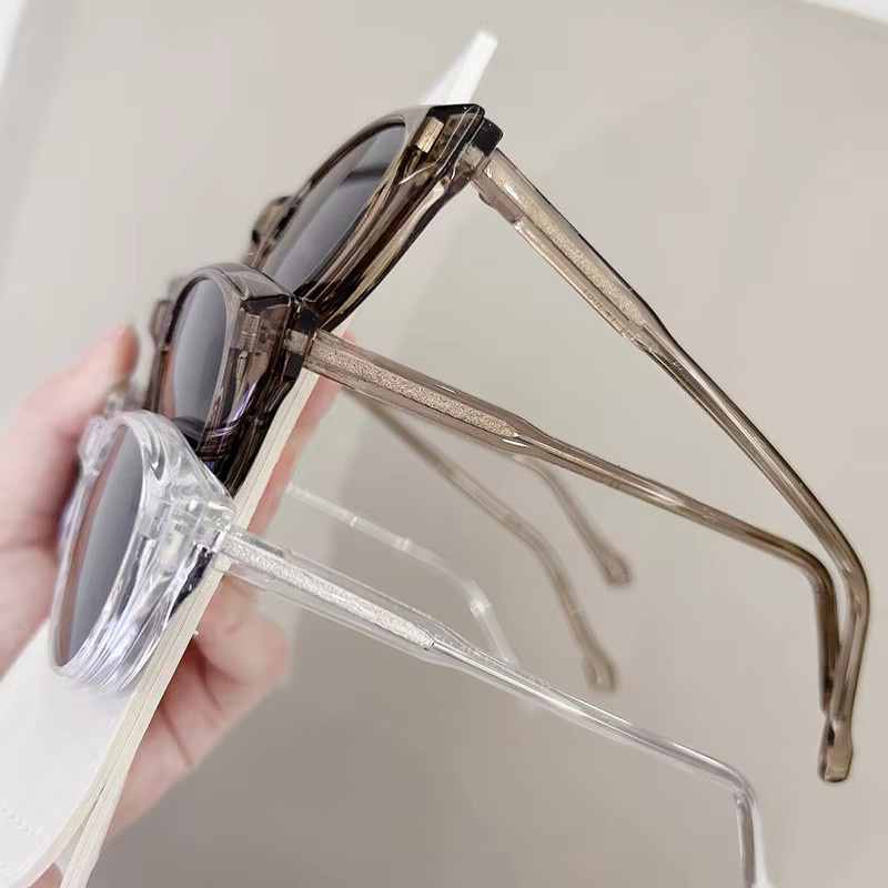 CLLOIO Cat-Eye Sonnenbrille mit magnetischem Clip, Damen, braun, Vollrand - Bild 2