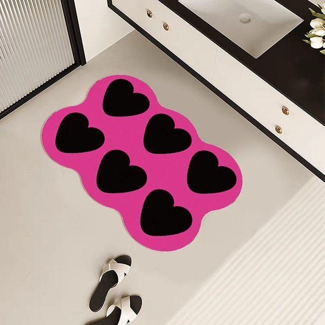 Rutschfeste Badezimmer Bodenmatte aus Kieselgur in Nordischem Stil, schnell trocknend und waschbar, B/T: 60 x 40 cm - Bild 1
