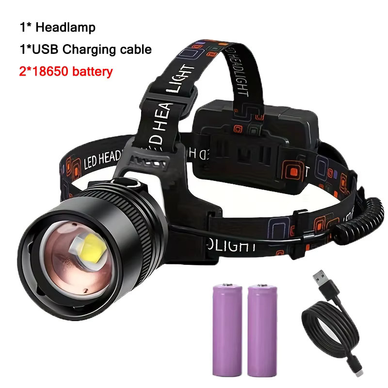 Mikenoon LED Scheinwerfer aus Aluminium Legierung in Schwarz, wiederaufladbarer LED Flutlicht für Camping, Jagd und Angeln - Bild 6