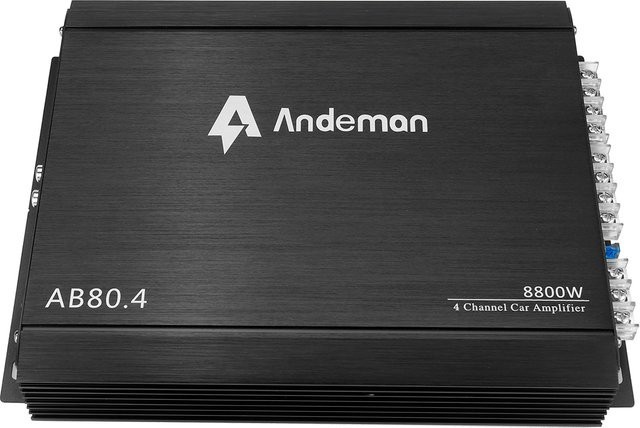 Andeman 4-Kanal 12V Auto-Leistungsverstärker Digital Stereo Surround Passiver Subwoofer Audio-Player in Schwarz - Bild 1