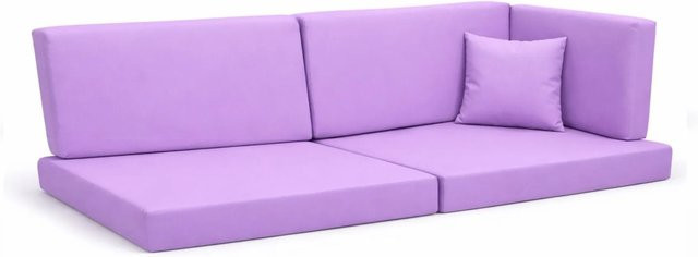 Setgarden Comfort Palettenkissen 6er Set für Outdoor in Purple, Sitzkissen B/T/H: 120 x 60 x 10 cm und Rückenkissen B/T/H: 120 x 40 x 10 cm - Bild 1