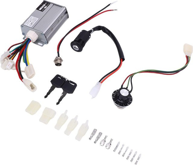 Igeteck Dreirad Motor Kit mit 36V 1000W Controller und Geschwindigkeitsregler in Schwarz - Bild 1