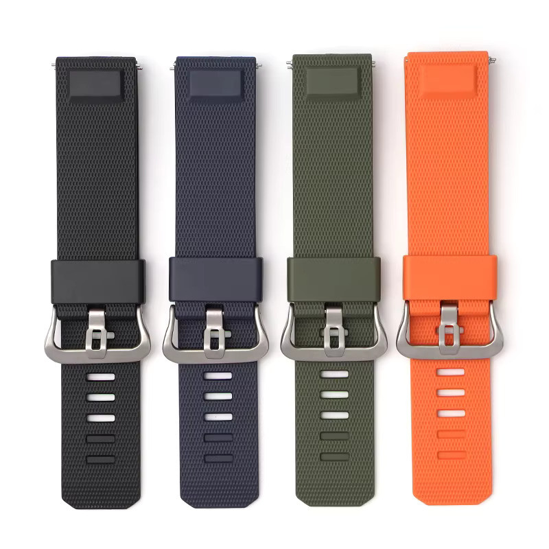 Uhrenarmband Silikon, 23mm, Schwarz, Herren - Bild 1