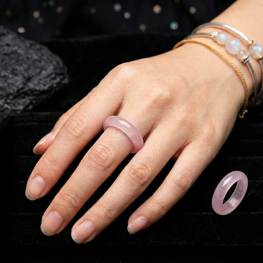 Pinannie Ring, Rosa Jade, 6mm, Damen - Bild 2
