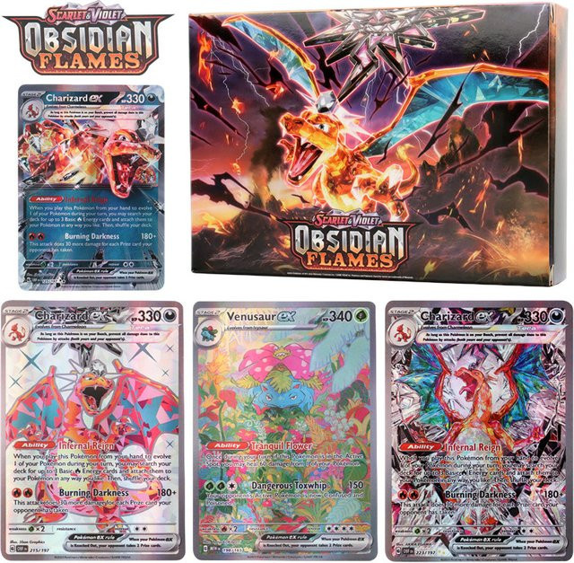 Pokémon Obsidian Flames Charizard, Pokémon-Karten, Englische Version, 60/100 Stück Set - Bild 1