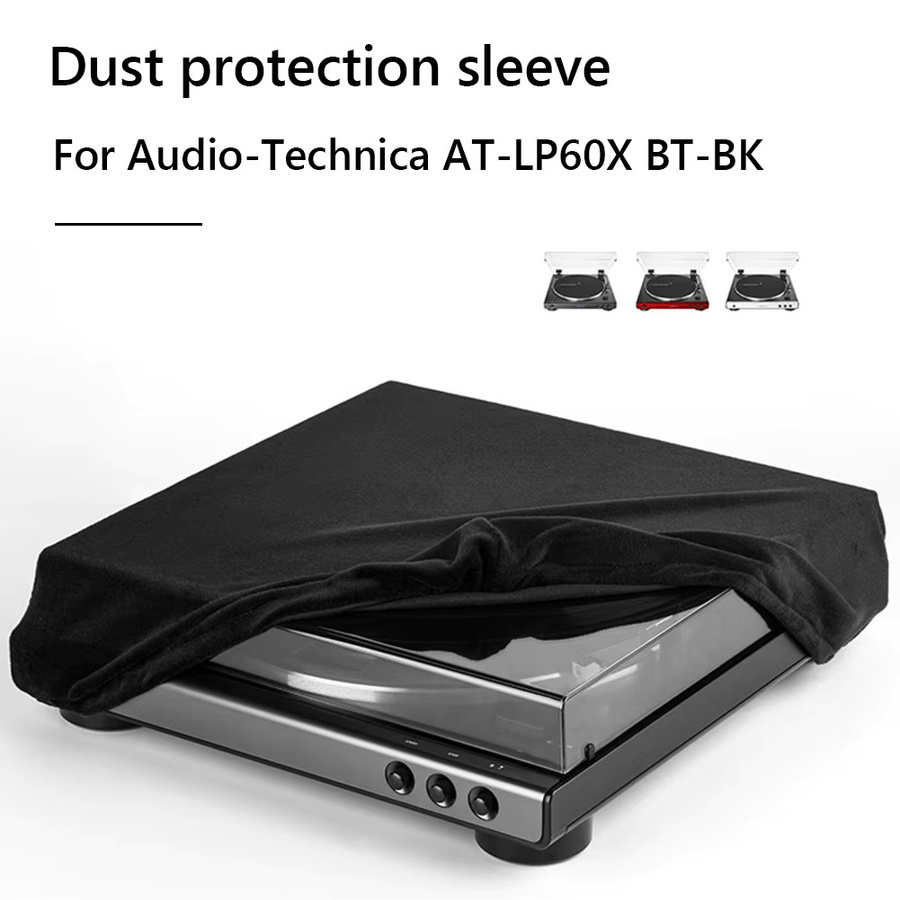 Staubdichte Schutzhülle für Audio-Technica AT-LP60XBT Plattenspieler aus Spandex, Schwarz, faltbar - Bild 3