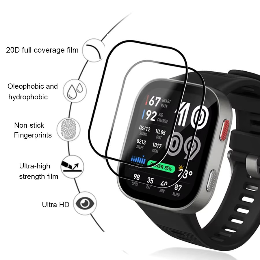 Displayschutzfolie Amazfit Bip Max, Silikon, transparent - Bild 2