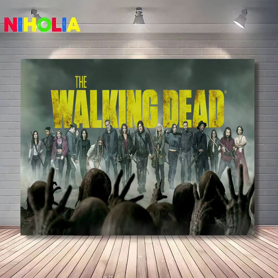 Mesuca Fotohintergrund The Walking Dead Motiv in Multicolour als wasserdichte Studio-Tapete - Bild 3