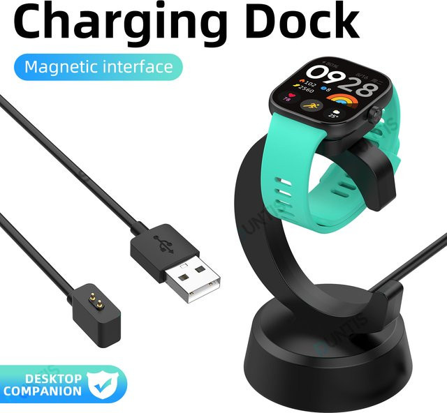 Xiaomi Ladegerät Cradle, Schwarz, für Redmi Uhr 6 5 4, mi Band 10 9 - Bild 1