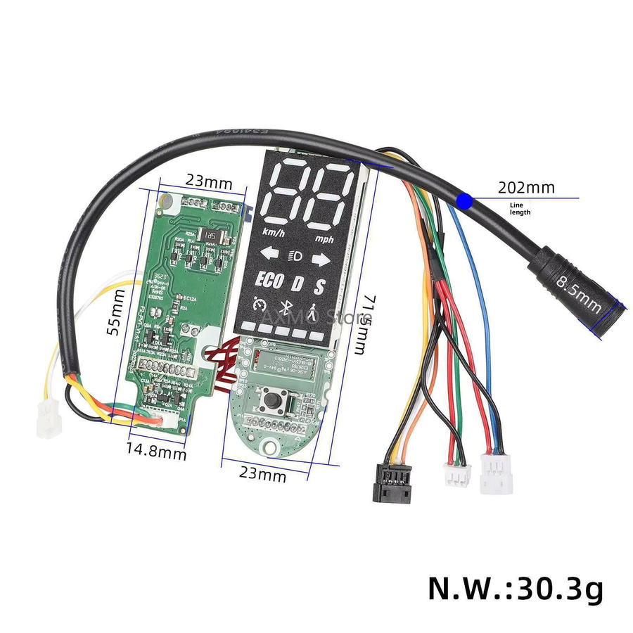 Xiaomi Armaturenbrett PCB Digitalanzeige für M365 Pro/Pro2/1S/3/4 Lite/4 Ultra/MI3/4 und Ninebot F20/F25/F30/F40/ES/G30 Max E-Scooter - Bild 2