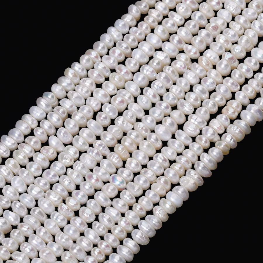 Armband, natürliche weiße Süßwasserperlen, 19,1 cm - Bild 2