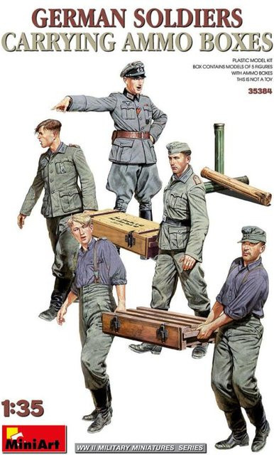 Miniart German Soldiers Carrying Ammo Boxes, Soldaten, Kunststoff, Bunt / Mehrfarbig - Bild 1