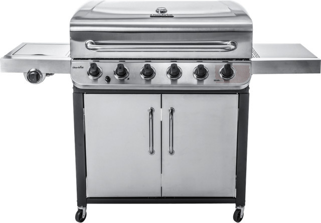 Char-Broil Gasgrill CONVECTIVE 640 S XL in Schwarz und Silber mit Seitenbrenner und Thermometer - Bild 1