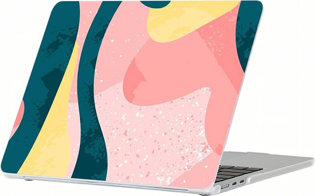 Bunte abstrakte Druckmuster Kristall-Hartschalen-Laptophülle für Apple MacBook Air 13.3/13.6 und MacBook Pro 13.3/14/16 in Multicolour - Bild 1