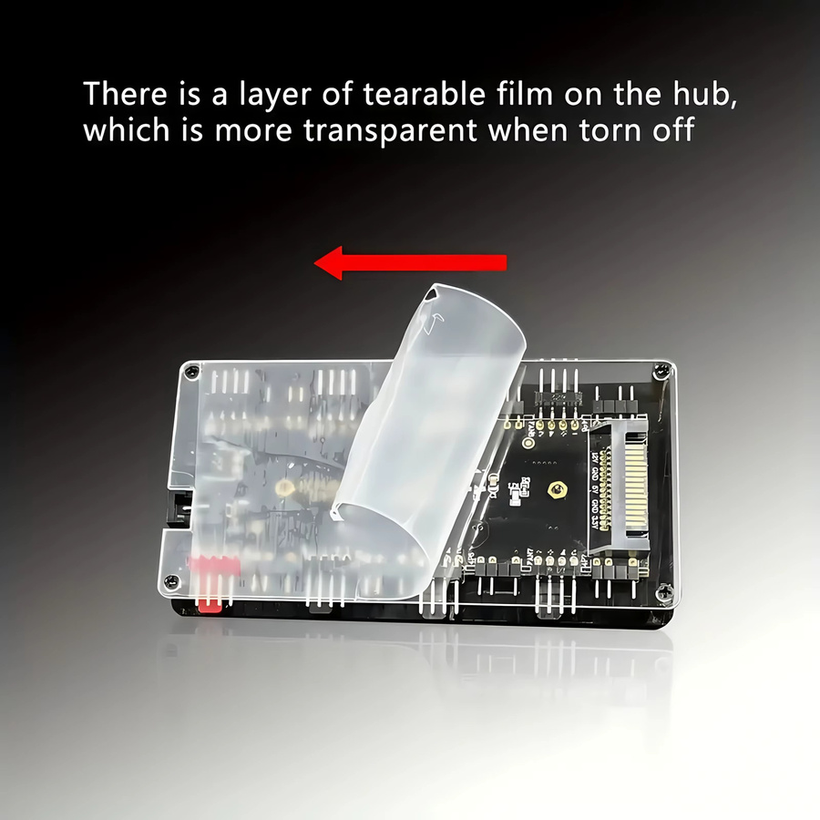 AuyiHomu Dualer 8-Kanal Computer-Gehäuselüfter-Hub mit 8 PWM- und 8 ARGB-Schnittstellen und SATA-Stromversorgung in Schwarz - Bild 2