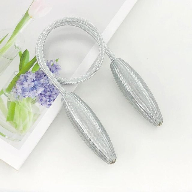 SEEQS Vorhang Raffhalter als hängender Gürtel mit Schnalle aus Aluminiumlegierung, grau - Bild 1