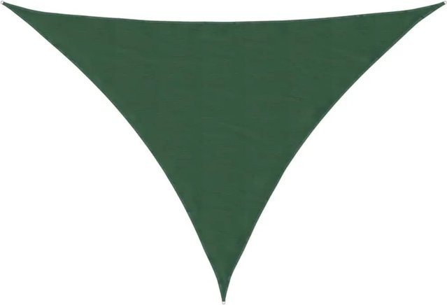 Furnicato Sonnensegel aus Oxford-Gewebe, dreieckig, Dunkelgrün, B x T x H: 5 x 6 x 6 m - Bild 1