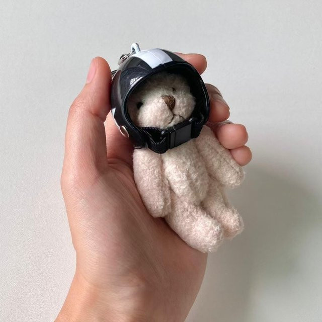Bären-Helm-Anhänger, schwarz, Unisex - Bild 1