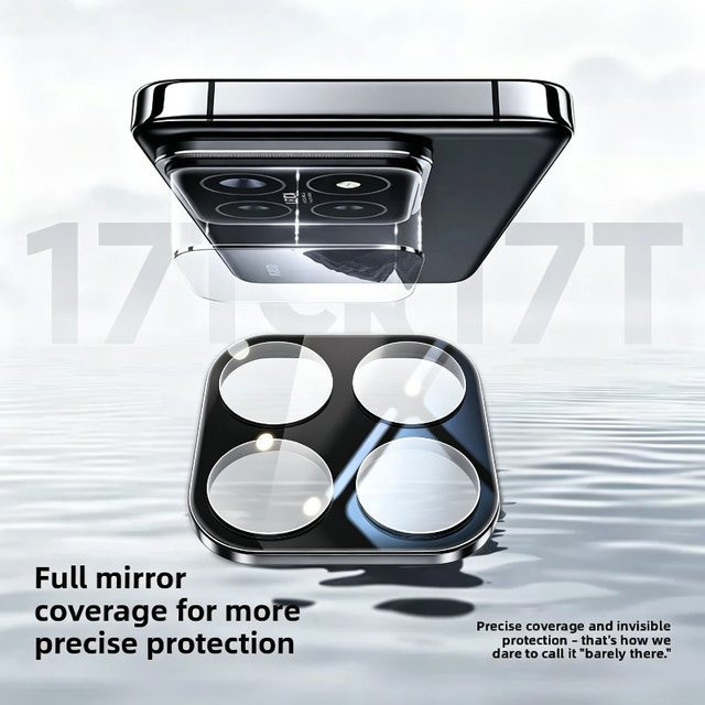 3 Stück 9H 3D HD Objektivschutzfolie aus gehärtetem Glas für Xiaomi 17T und 15T Pro, transparent, kratzfest - Bild 1