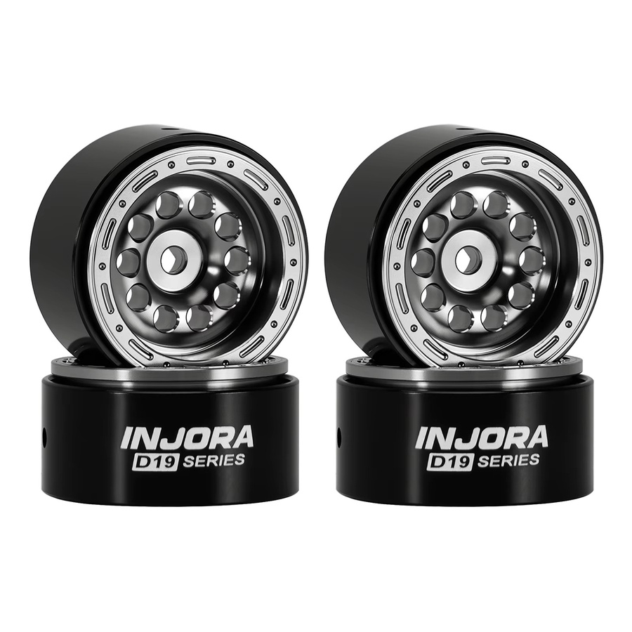 INJORA D19 0,7-Zoll-Aluminium-Beadlock-Räder für 1/30 Axial SCX30, Metall, Zubehör - Bild 2
