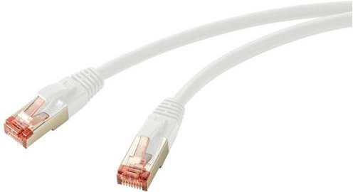 Renkforce RJ45 Patchkabel CAT 6 S/FTP Ethernet LAN Kabel in Grau, Länge: 1,50 m - Bild 1