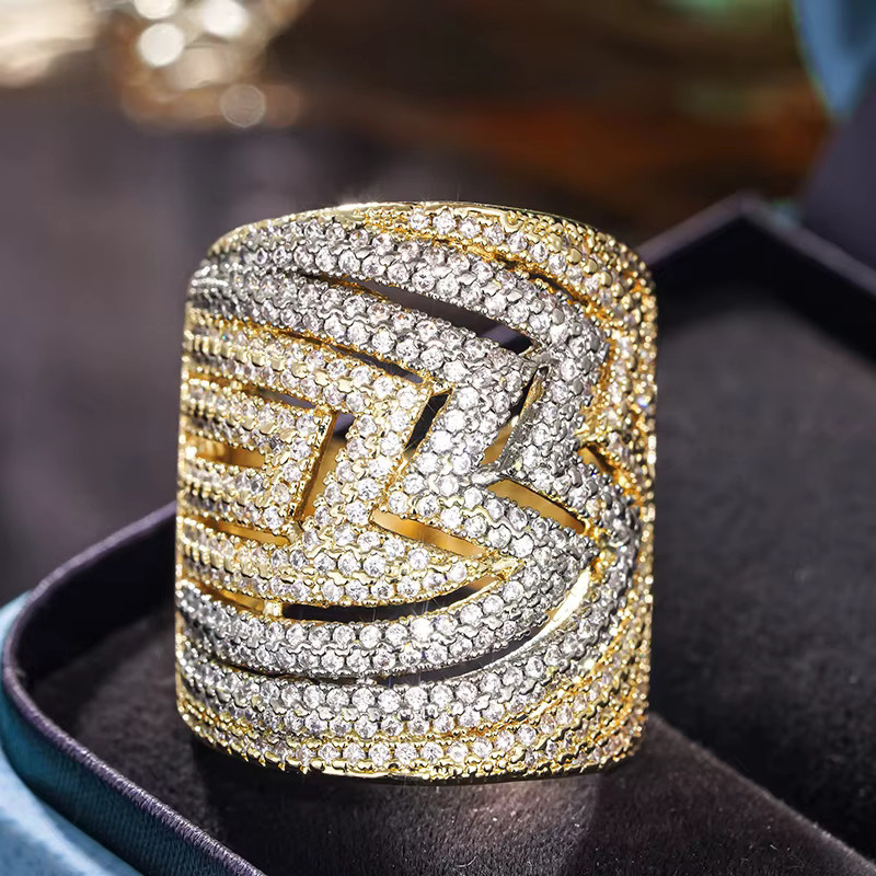 Huitan Ringe, Bicolor, Zirkonia, Damen - Bild 2