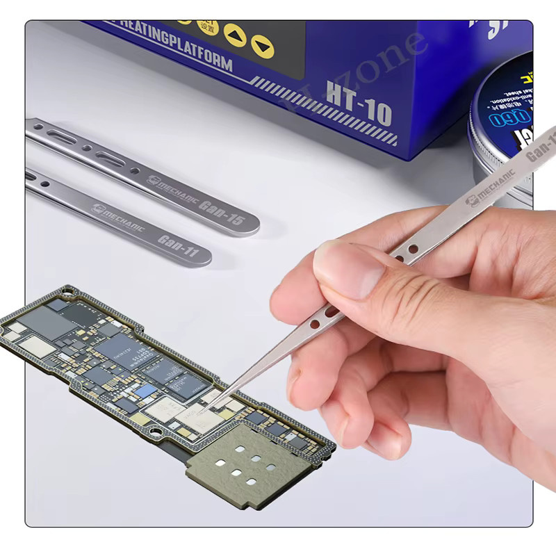 MECHANIC G-15 11 Präzisionspinzette mit antimagnetischer Spitze und feinem Clip in Silber für die Mobiltelefon-Reparatur - Bild 2
