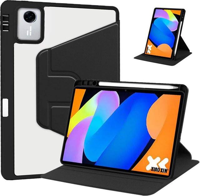 Lenovo Xiaoxin Pad 11 2025 Schutzhülle mit 360 Grad Rotation und Stifthalter in Schwarz oder Lila - Bild 1